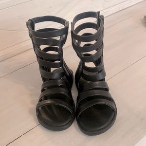 Boutique gladiator black sandals. Size 7. Perfect condition